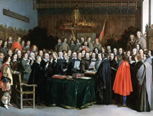 Images Dated 26th September 2006: The Swearing of the Oath of Ratification of the Treaty of Munster, 1648. Artist: Gerard Terborch II