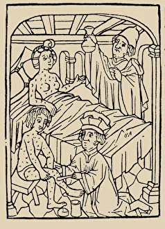 Syphilis treatment: Treatment with ointments (mercury). From: A Malafranczos morbo gallorum preserv Syphilis treatment: Treatment with ointments (mercury). From: A Malafranczos morbo gallorum preserv