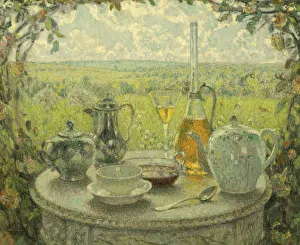 Spring Landscape Painting Prints: Table, Spring