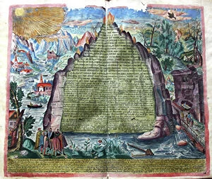 Alchemy Gallery: Tabula Smaragdina (Emerald Tablet of Hermes Trismegistus), 1609. Creator: Anonymous