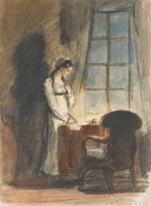 Prints of Tatyana. Illustration for the novel in verse Eugene Onegin by A. Pushkin. Private Collection Russia Prints: Tatyana in a Heritage Images Print of Eugene Onegin