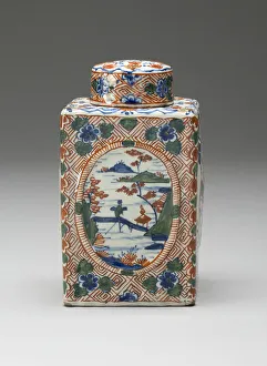 Chinoiserie Prints: Delft Tea Caddy Print, c. 1700