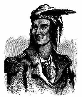 Tecumseh Gallery: Tecumseh (c1768-1813), Native American chief of the Shawnees