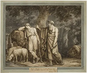 Telemachus is Consoled, Print 1808 by Bartolomeo Pinelli