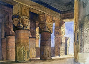 Images Dated 27th January 2007: Temple of Denderah, Upper Egypt, 1839. Artist: William James Muller