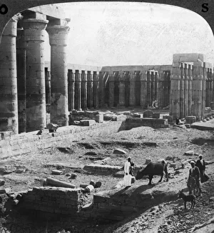 The Temple of Luxor, Thebes, Egypt, c1900.Artist: Underwood & Underwood The Temple of Luxor, Thebes, Egypt, c1900.Artist: Underwood & Underwood