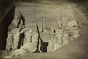 Nubian Monuments from Abu Simbel to Philae Collection: Temple of Ramesses II, Abu Simbel, c. 1860s. Creator: Antonio Beato (British, c. 1825-1903)