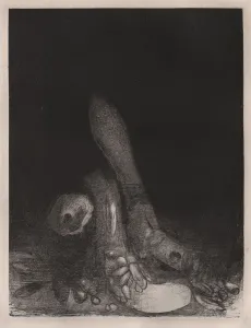 The Temptation Of St Anthony Prints: The Temptation of St. Anthony: Flowers Fall and the Head of a Python Appears, 1896