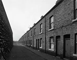 Terraced miners housing, Denaby Main, South Yorkshire, mid 1960s Terraced miners housing, Denaby Main, South Yorkshire, mid 1960s