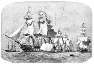 Her Majesty's Royal Yacht En Route to Cherbourg, 1858 Print