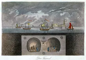 Print of the Thames Tunnel, c1830