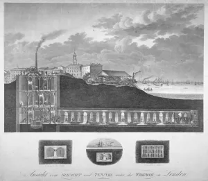 Thames Tunnel Construction Prints: The Thames Tunnel under construction, London, c1835