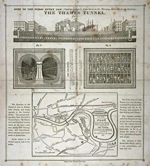 Isambard Kingdom Brunel Engineer Prints: The Thames Tunnel, London, 1827