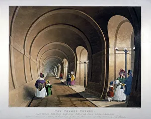Isambard Kingdom Brunel Engineer Prints: Thames Tunnel, London, 1835. Artist: John Harris