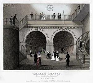 London Underground History Prints: Thames Tunnel, London, 19th century
