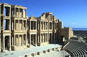 Archaeological Site of Sabratha Collection: The theatre, ruined Roman city of Sabratha, Libya