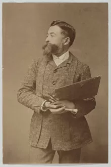 Three-quarter Length Portrait of Thomas Nast Holding Palette and Brush, ca. 1888. ca