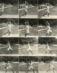 Throwing the discus without turning, 1908. Creator: Unknown Throwing the discus without turning, 1908. Creator: Unknown
