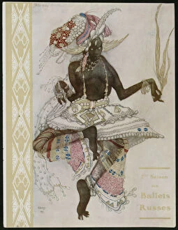 Russian Blue Gallery: Title page of Souvenir program for Ballets Russes. Artist: Bakst, Leon (1866-1924)