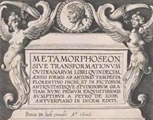 Titlepage to Ovid's Metamorphoses, 1606. Creator: Antonio Tempesta Titlepage to Ovid's Metamorphoses, 1606. Creator: Antonio Tempesta