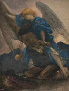 Tobit and the Angel, c1886. Artist: Frederic Leighton Tobit and the Angel, c1886. Artist: Frederic Leighton