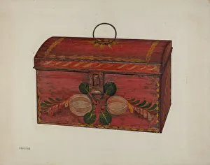 Toleware Box, c. 1940. Creator: Charles Henning Toleware Box, c. 1940. Creator: Charles Henning