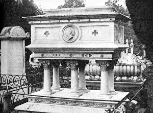Tomb of Elizabeth Browning, Florence, design by Lord Leighton, 1923.Artist: Rischgitz Collection Tomb of Elizabeth Browning, Florence, design by Lord Leighton, 1923.Artist: Rischgitz Collection