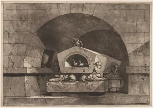 Tomb with Sphinx: Funerary Monument with an Owl on a Sarcophagus Supported by Sphinx, c Tomb with Sphinx: Funerary Monument with an Owl on a Sarcophagus Supported by Sphinx, c
