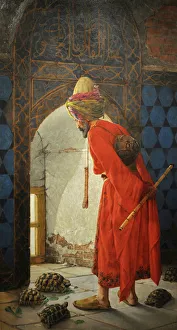 Images Dated 19th March 2011: The Tortoise Trainer, 1906. Artist: Hamdi Bey, Osman (1842-1910)