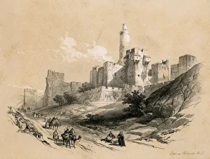 The Tower of David, Jerusalem, Israel, 1855.Artist: David Roberts The Tower of David, Jerusalem, Israel, 1855.Artist: David Roberts