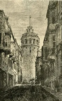 Tower of Galata, Constantinople, 1890. Creator: Unknown Tower of Galata, Constantinople, 1890. Creator: Unknown