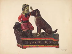 Toy: Speaking Dog Bank, c. 1937. Creator: Chris Makrenos Toy: Speaking Dog Bank, c. 1937. Creator: Chris Makrenos