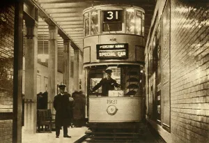 Tunnel Prints: Tram in the Kingsway Subway Print, London 1931