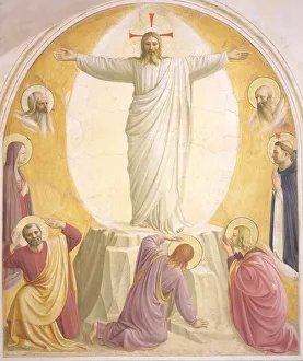 The Transfiguration of Jesus. Artist: Angelico, Fra Giovanni, da Fiesole (ca. 1400-1455) The Transfiguration of Jesus. Artist: Angelico, Fra Giovanni, da Fiesole (ca. 1400-1455)