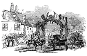 Triumphal arch at Great Weldon, 1844. Creator: Unknown Triumphal arch at Great Weldon, 1844. Creator: Unknown