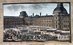 Images Dated 13th December 2005: The Troop Parade during the Grand Parade, Tuileries Palace, 19th century