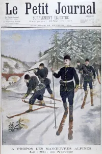 Troops on skis on alpine manoeuvres, Norway, 1902 Troops on skis on alpine manoeuvres, Norway, 1902