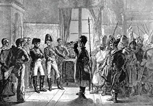 Tsar Alexander I presenting Russian troops to Napoleon, 8th July 1807 (1882-1884) Tsar Alexander I presenting Russian troops to Napoleon, 8th July 1807 (1882-1884)