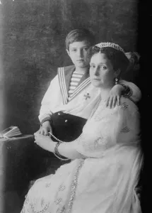 Tsarevich Alexei of Russia and Tsarina Alexandra, c1910 Tsarevich Alexei of Russia and Tsarina Alexandra, c1910