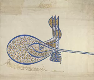 Floral Collection: Tughra (Insignia) of Sultan Süleiman the Magnificent (r. 1520-66), ca. 1555-60