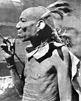 A Turkana tribesman, Kenya, Africa, 1936.Artist: Wide World Photos A Turkana tribesman, Kenya, Africa, 1936.Artist: Wide World Photos