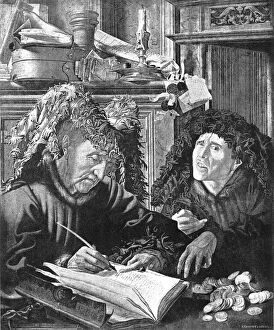 Tax Collector Gallery: 'Two Usurers';from the picture by Marius Van Romerswael, c.1550. 1890. Creator: Unknown