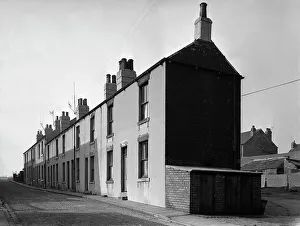 Typical mining town terrace, Queen Street, Swinton, South Yorkshire, 1957. Artist Typical mining town terrace, Queen Street, Swinton, South Yorkshire, 1957. Artist