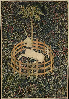 The Unicorn in Captivity, c. 1500. Artist: Master of the Hunt of the Unicorn (active End of 15th cen.)
