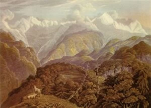 Jumna Gallery: The Valley of the Jumna Showing the Two Grand Peaks of Bunder Punch, 1946. Creators