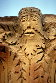 Vegetation figure on Roman Capital at Carthage Tunisia, 2nd-3rd century Vegetation figure on Roman Capital at Carthage Tunisia, 2nd-3rd century