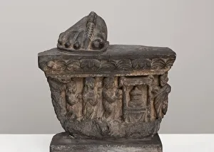Veneration of the Buddha's Relics, Kushan period, 2nd/3rd century. Creator: Unknown Veneration of the Buddha's Relics, Kushan period, 2nd/3rd century. Creator: Unknown