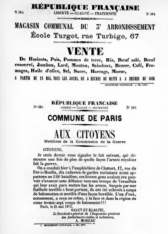 Vente, from French Political posters of the Paris Commune, May 1871 Vente, from French Political posters of the Paris Commune, May 1871