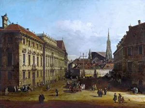 Vienna, the Lobkowitzplatz, Between 1758 and 1761. Artist: Bellotto, Bernardo (1720-1780) Vienna, the Lobkowitzplatz, Between 1758 and 1761. Artist: Bellotto, Bernardo (1720-1780)