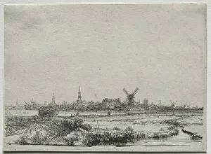 View of Amsterdam from the North West, c. 1640. Creator: Rembrandt van Rijn (Dutch View of Amsterdam from the North West, c. 1640. Creator: Rembrandt van Rijn (Dutch